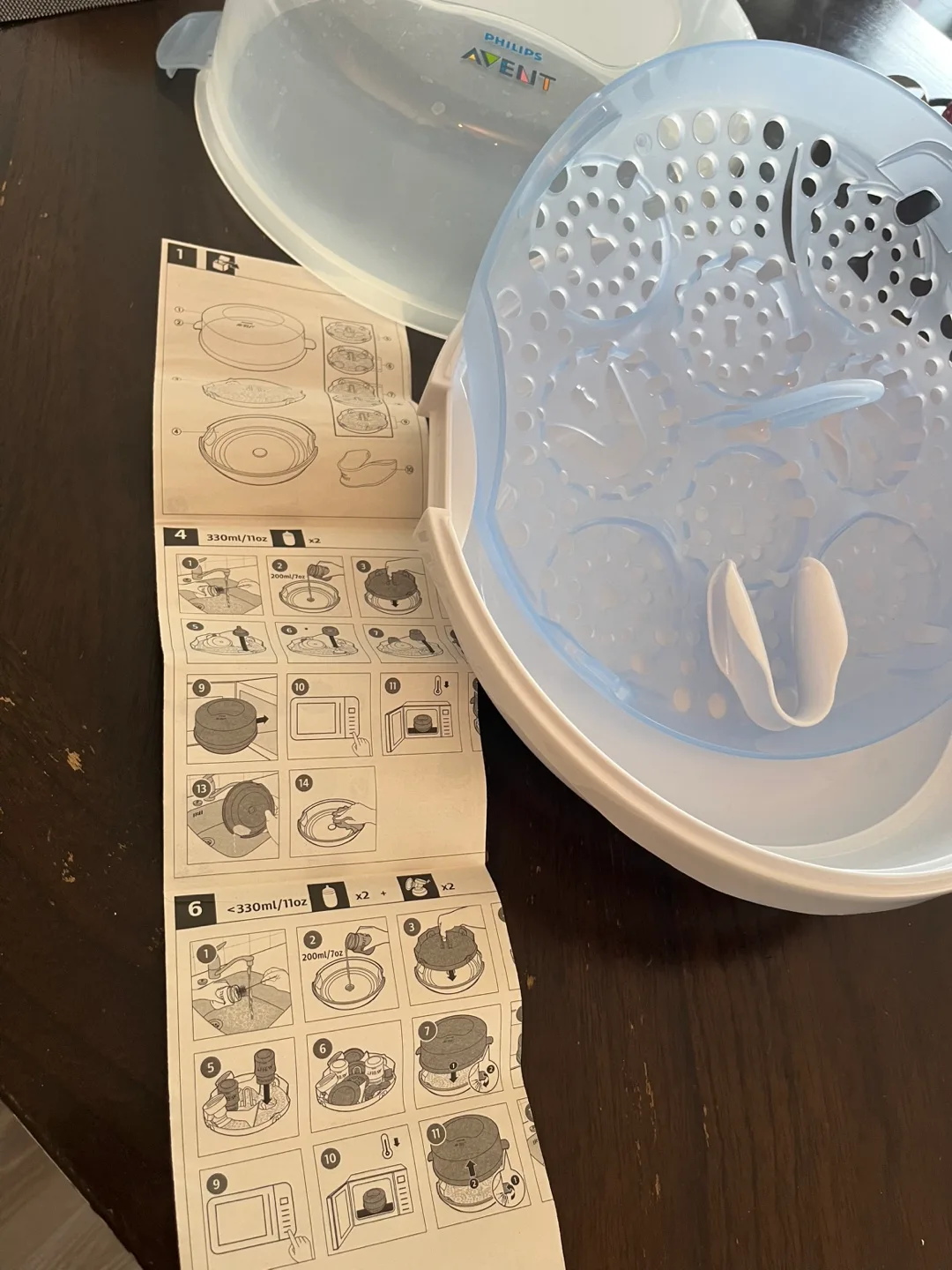 Philips Avent Microwave Steam Sterilizer + Free baby toy image indicator(3)