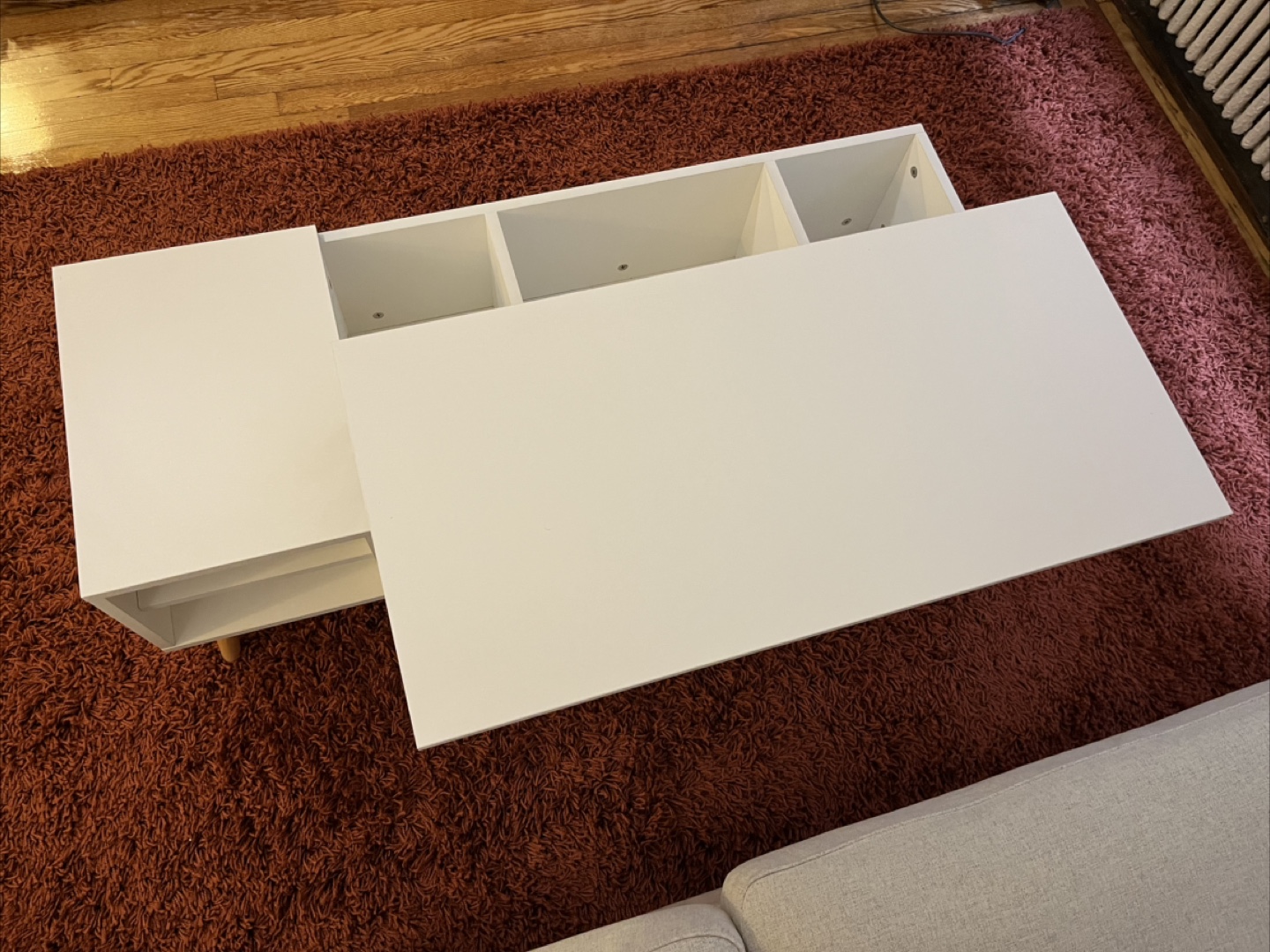 White Coffee Table With Lift-Top - photo 2