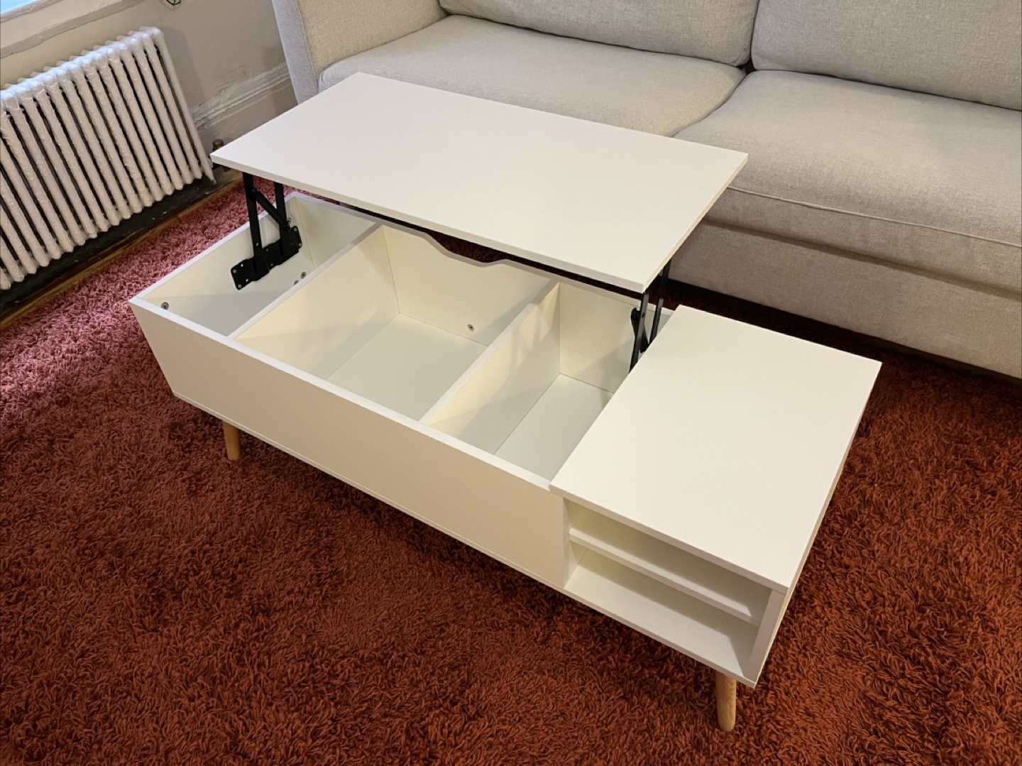 White Coffee Table With Lift-Top - photo 3