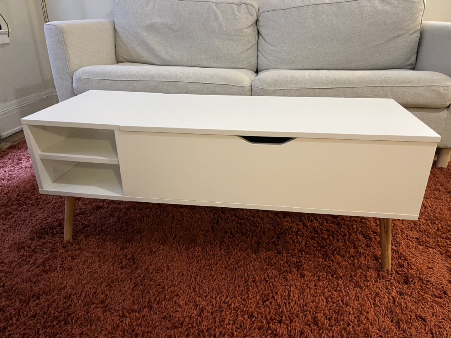 White Coffee Table With Lift-Top - photo 4