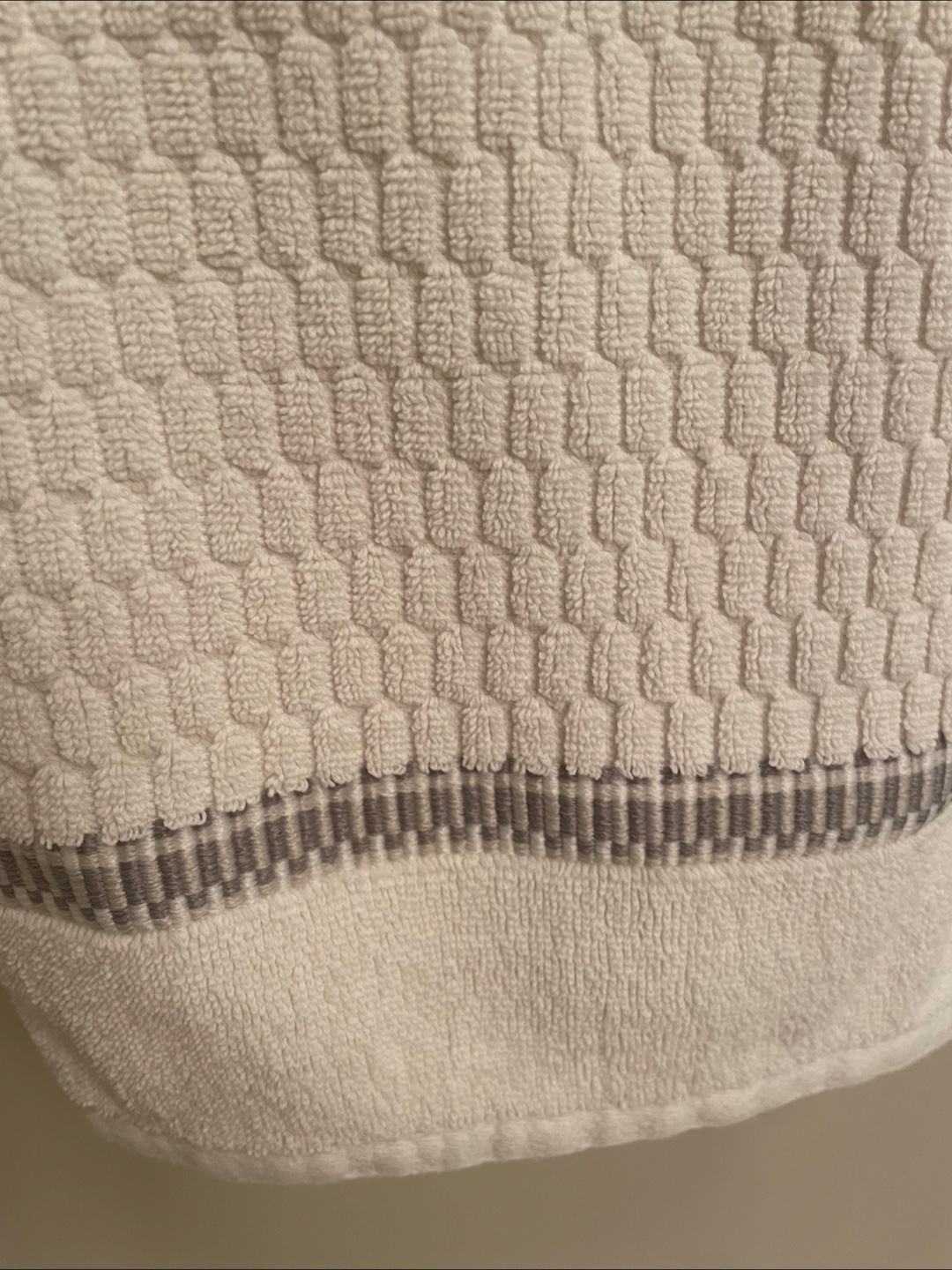 White Towel Set with Gray Accents (6pc) $15 - photo 2
