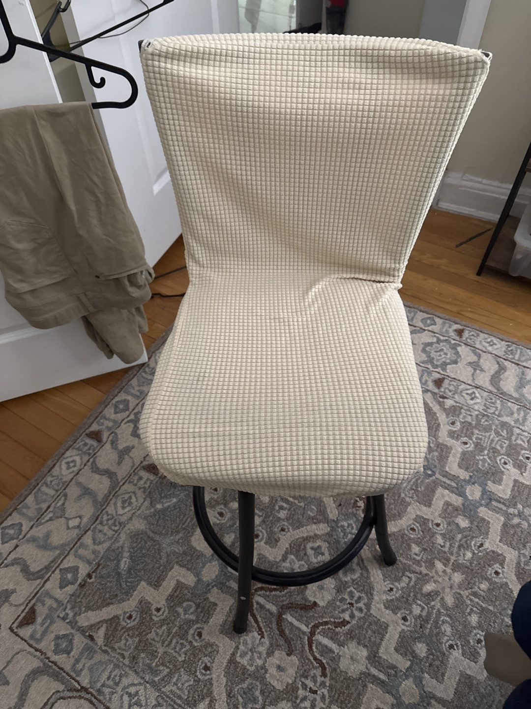 Cream Upholstered Bar Stool - photo 2