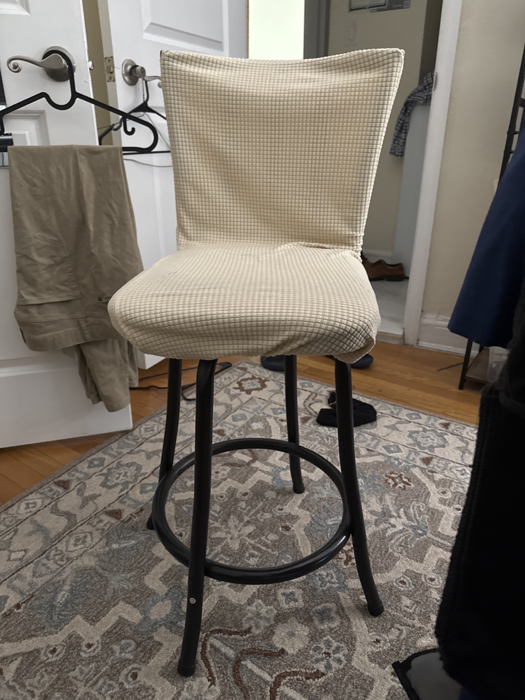 Cream Upholstered Bar Stool - photo 3
