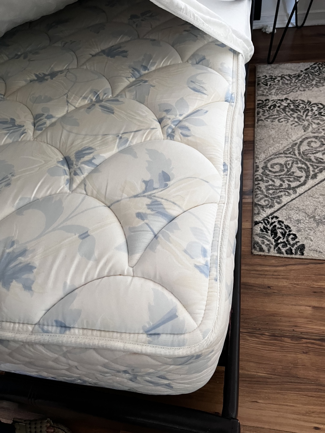 Black Double Bed Frame with mattress - photo 3