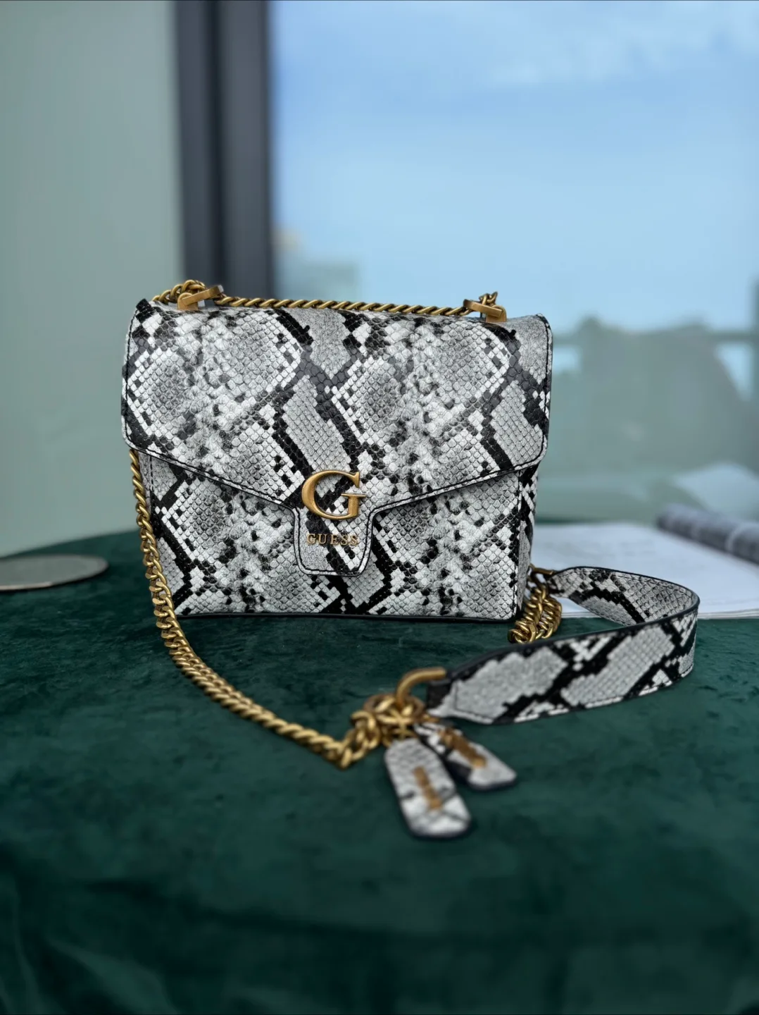 Guess Snakeskin Pattern Crossbody Bag thumbnail