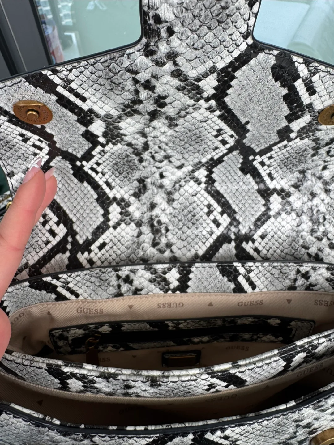 Guess Snakeskin Pattern Crossbody Bag image indicator(6)