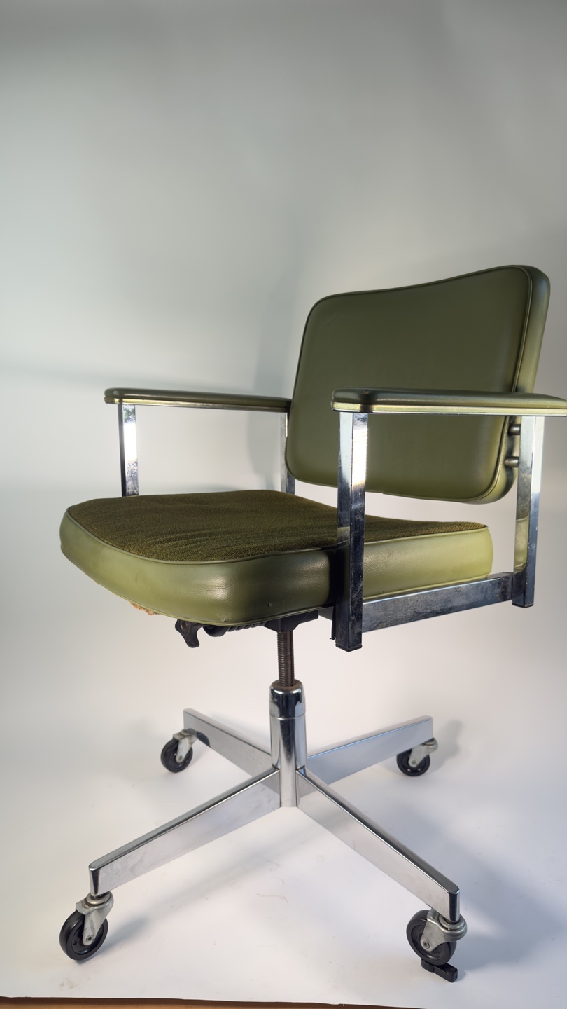 Vintage 1969 Olive Green Office Chair