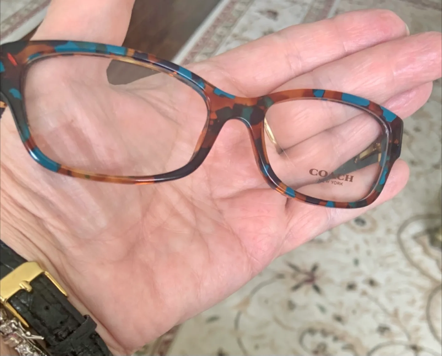 Coach Teal Confetti Eyeglasses thumbnail