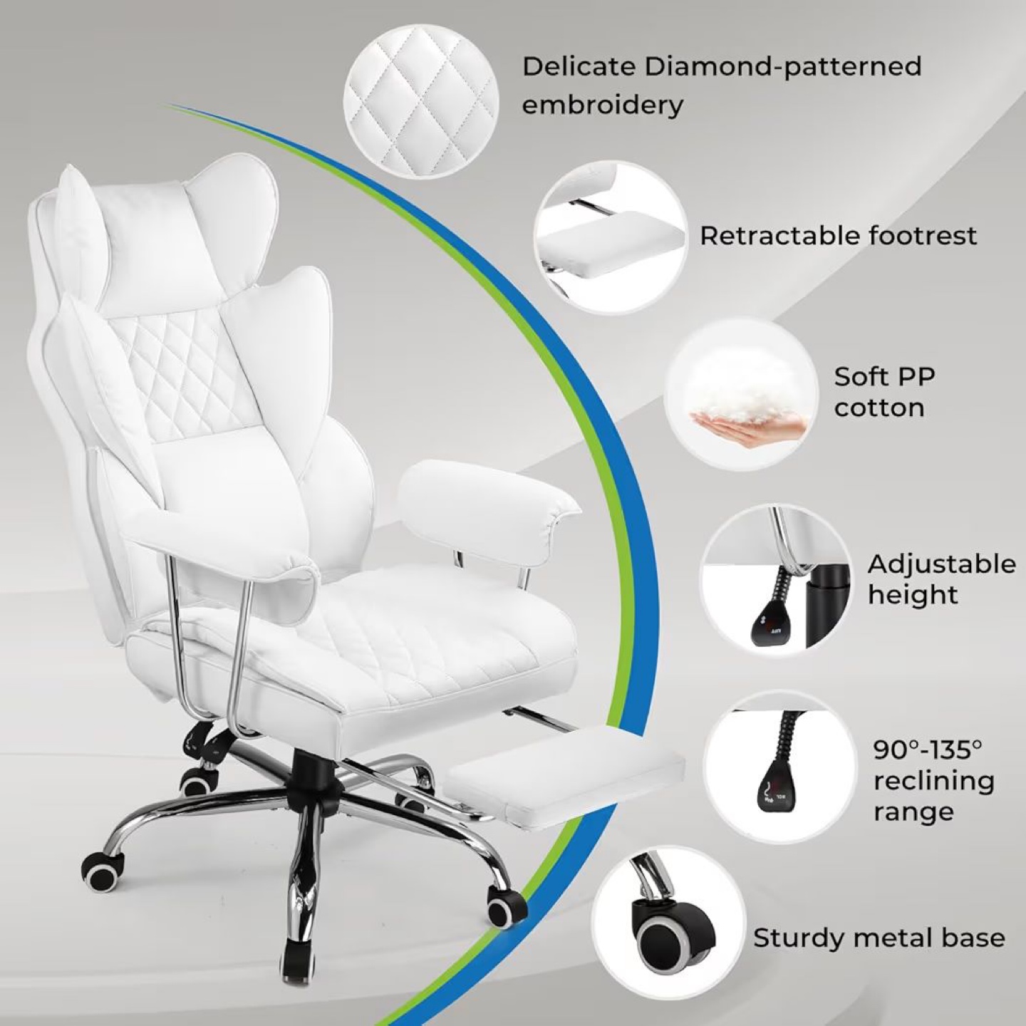 Ergonomic Office Chair - White - photo 4
