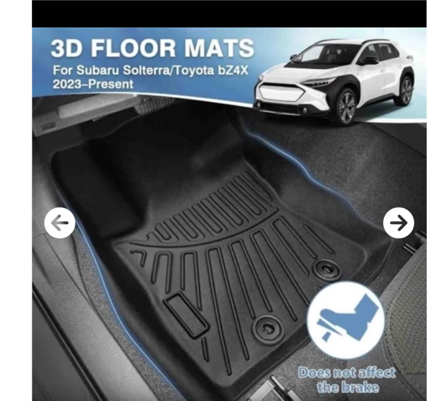 New-All Weather Floor Mats for Toyota bZ4X 2023-2025 image indicator(2)