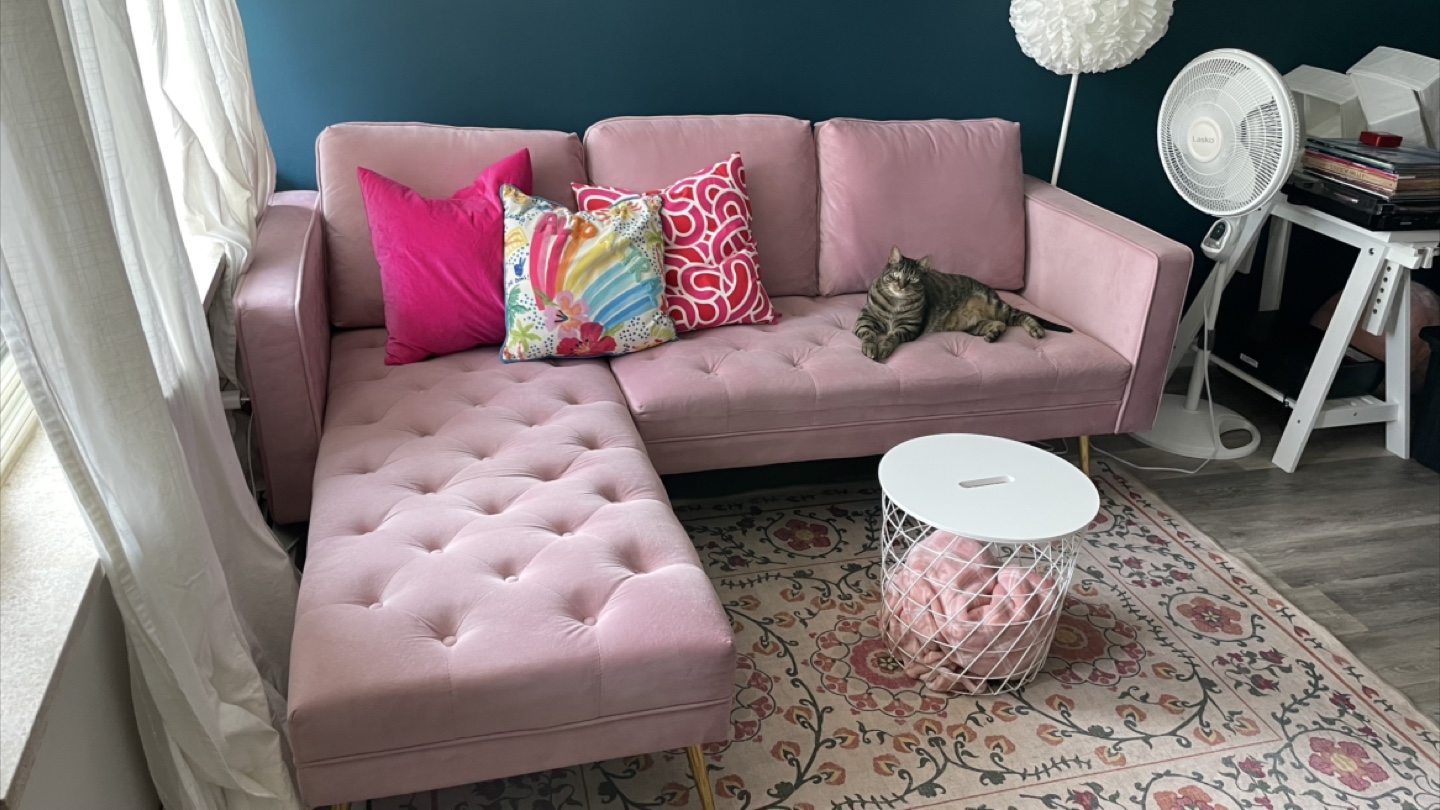 Pink Sectional Couch