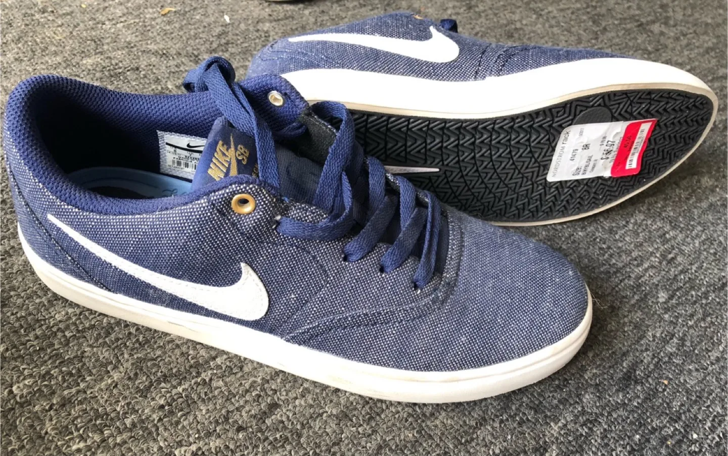 💚 Nike SB Blue Canvas Sneakers Well Below Cost!! thumbnail