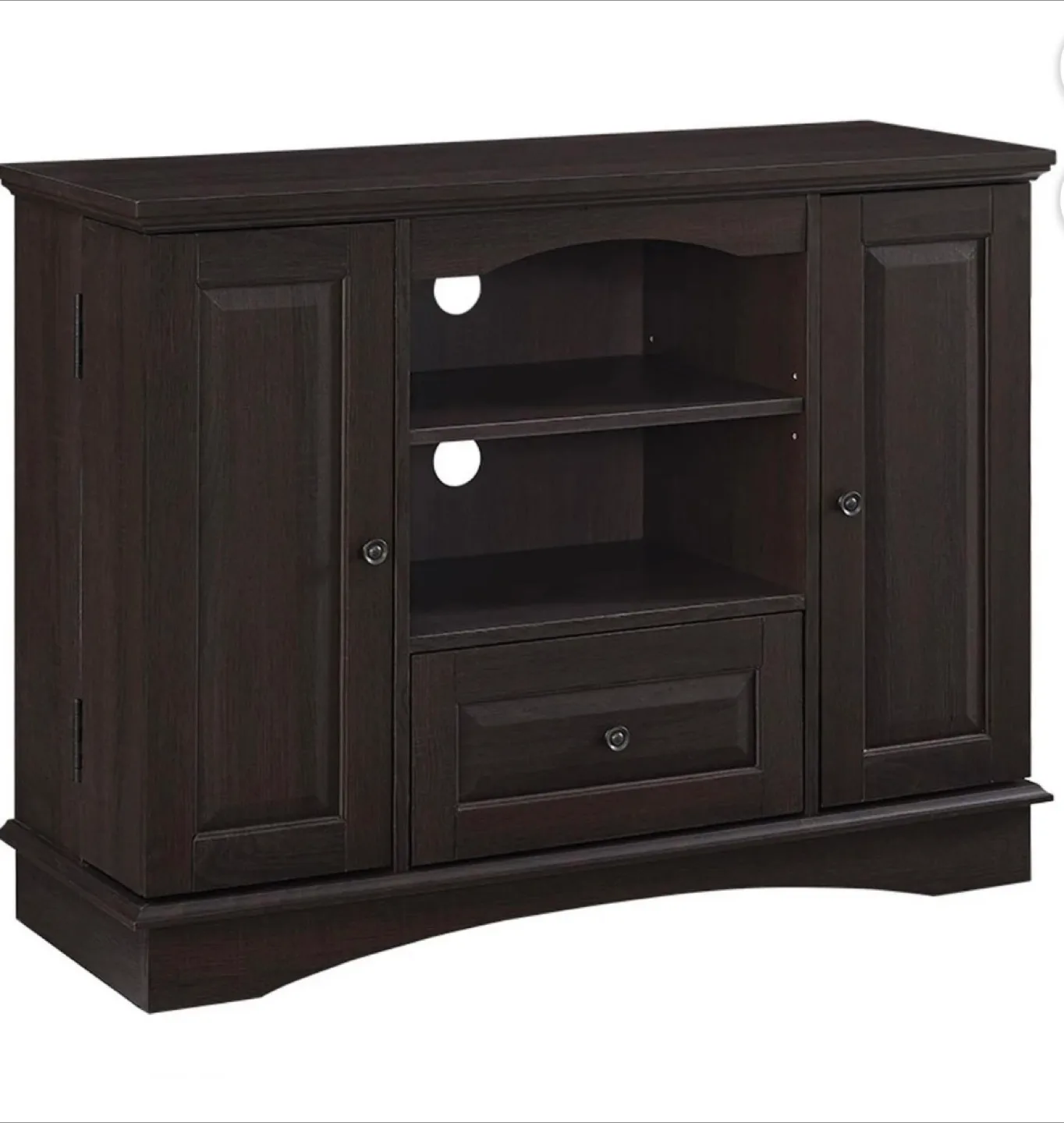 42" Highboy Wood TV Media Stand Storage Console - Espresso image indicator(2)