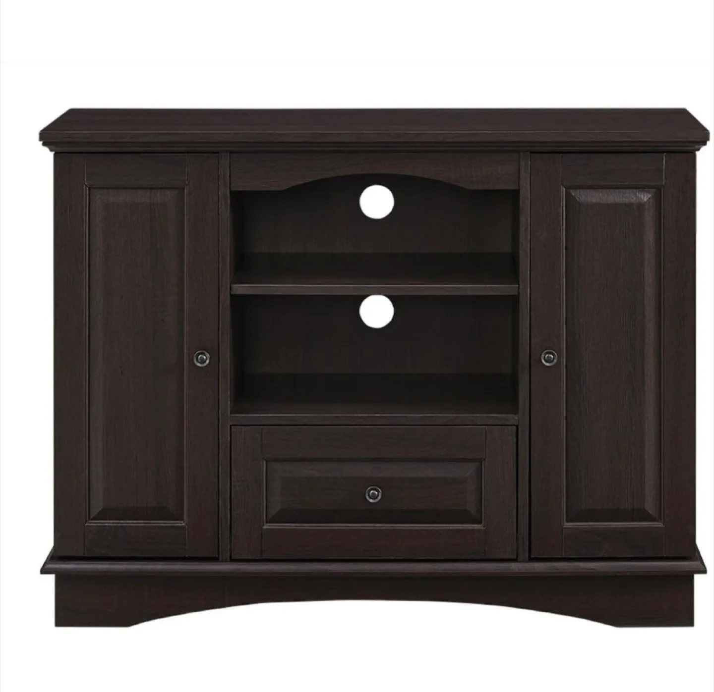 42" Highboy Wood TV Media Stand Storage Console - Espresso image indicator(4)