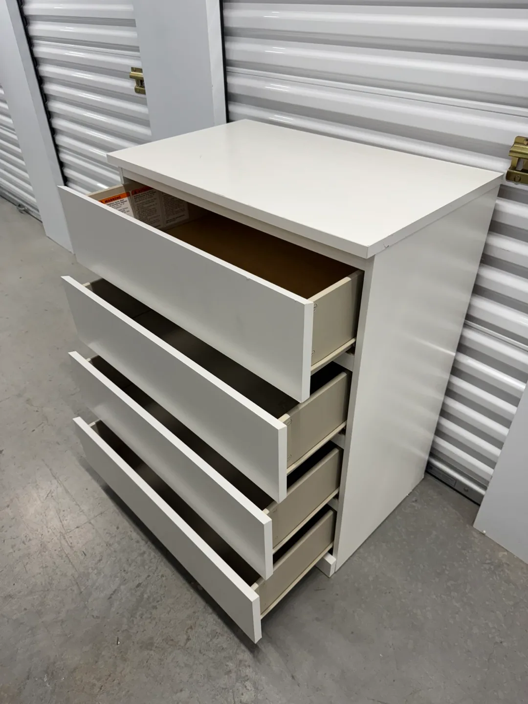 Ikea white malm dresser with 4 drawers (DELIVERY AVAILABLE) image indicator(8)