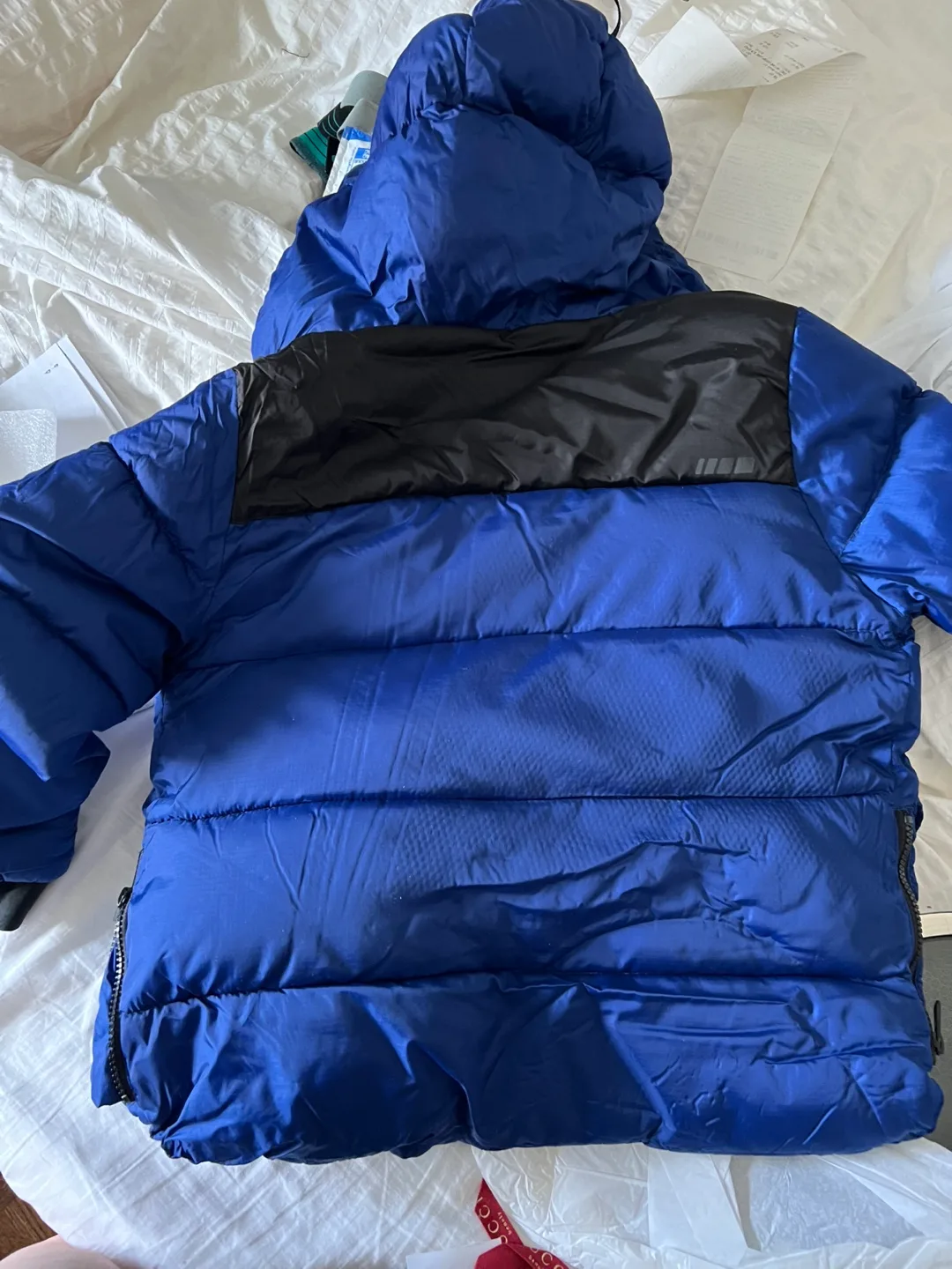 Zara Blue Puffer Jacket with Hood image indicator(2)