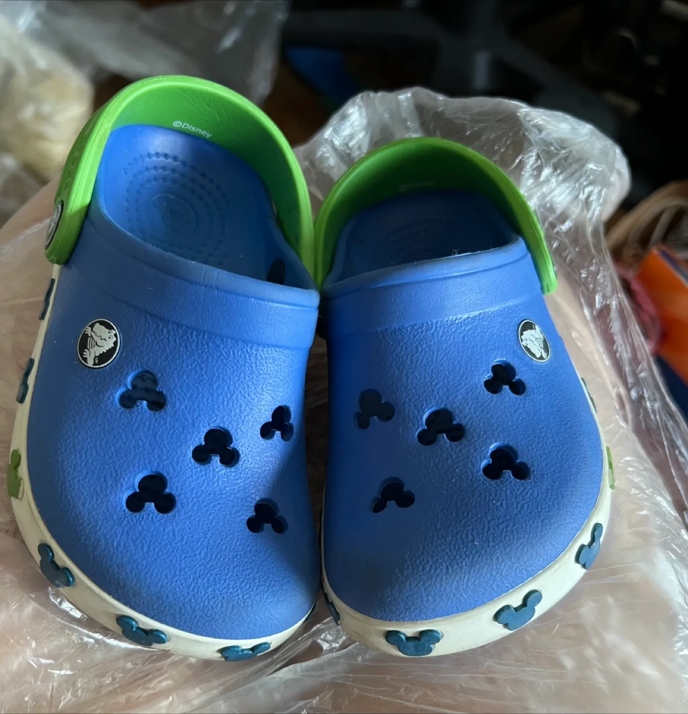 Blue and Green Crocs Shoes thumbnail