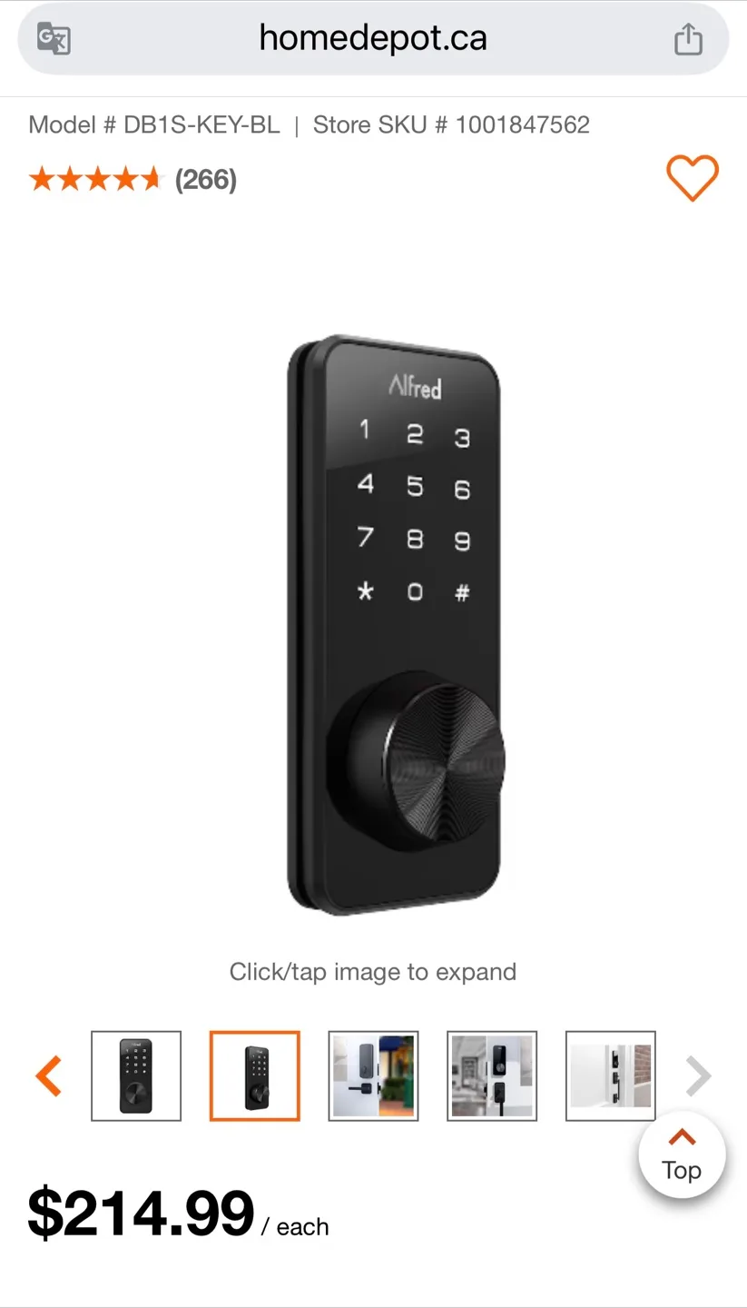 Alfred Keyless Bluetooth Smart Deadbolt image indicator(2)