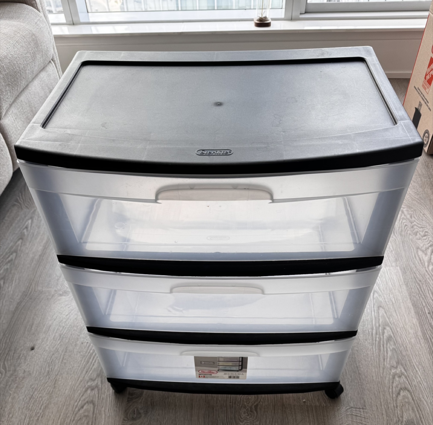 Sterilite 3-Drawer Wide Storage Cart – Like New! - photo 2