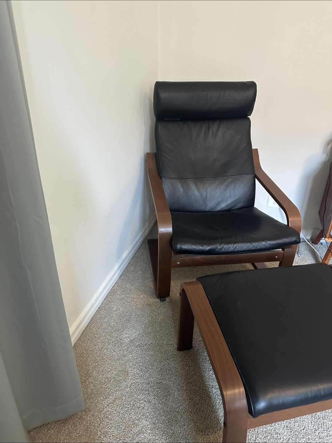 IKEA poang Chair with Ottoman - photo 3