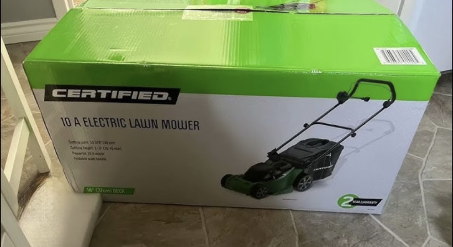 Certified 10A 2-in-1 Electric Lawn Mower, 14-in Deck - photo 4