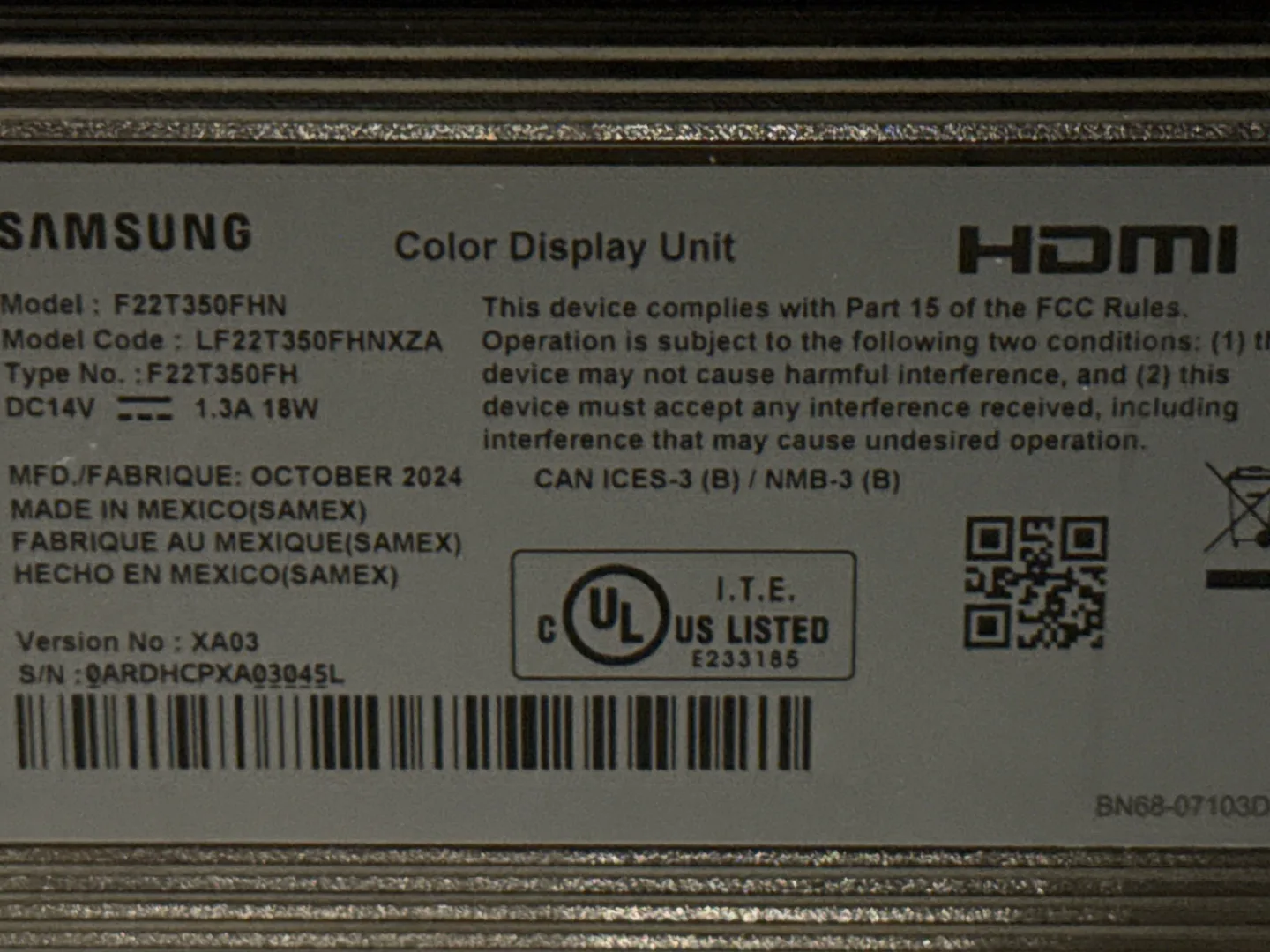 SAMSUNG Monitor image indicator(3)