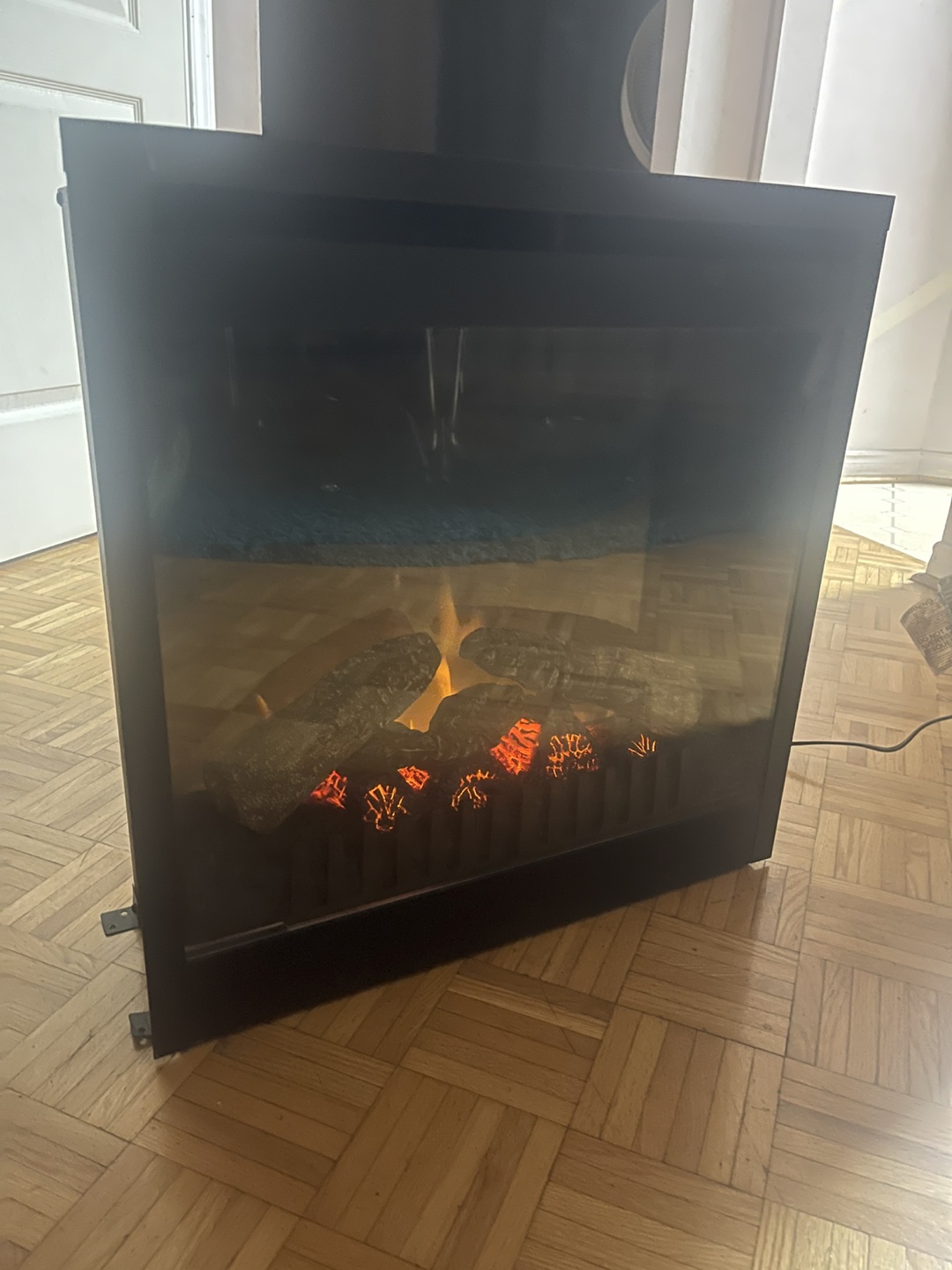 Electric Fireplace with Mantle