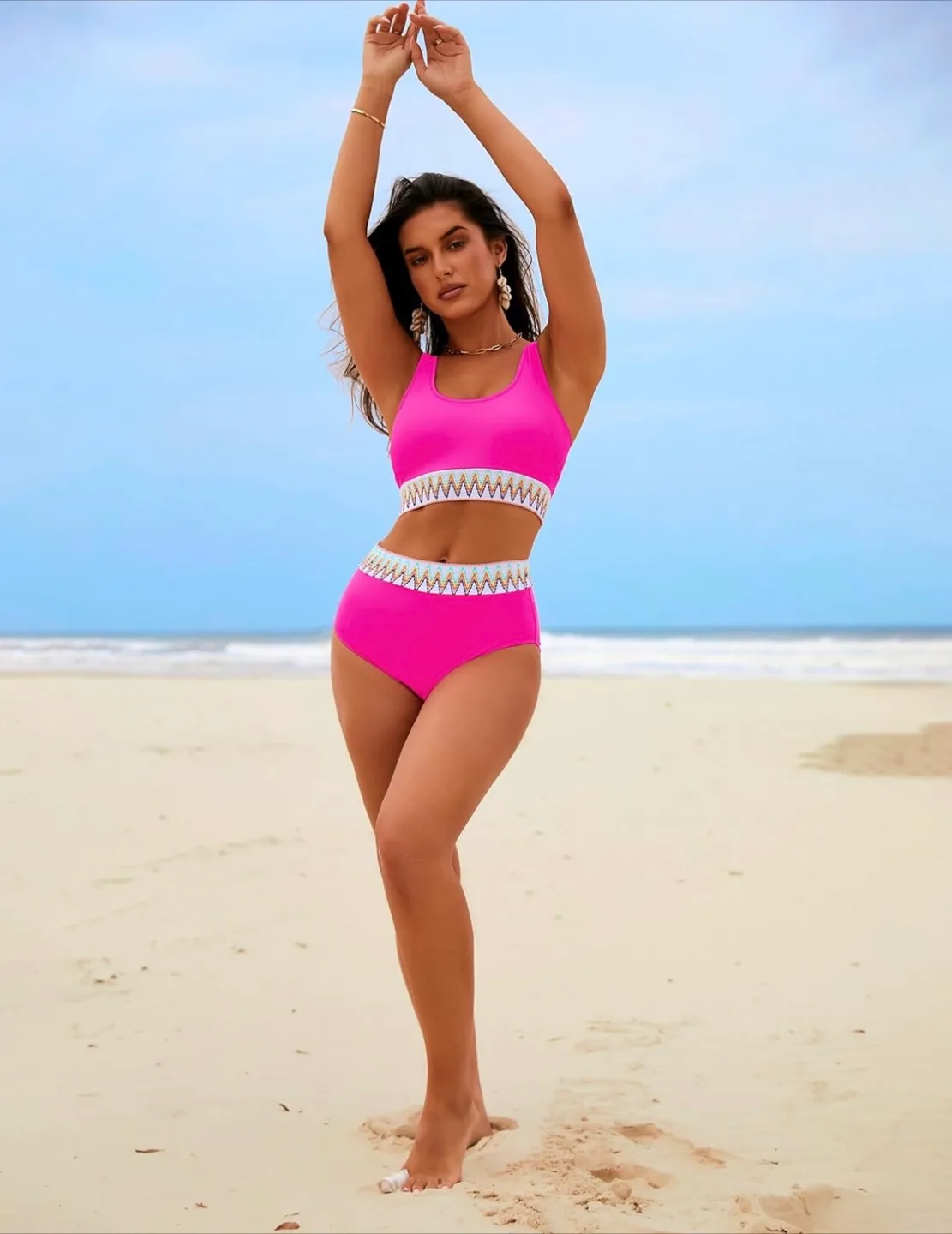 Hot Pink Two-Piece Swimsuit thumbnail