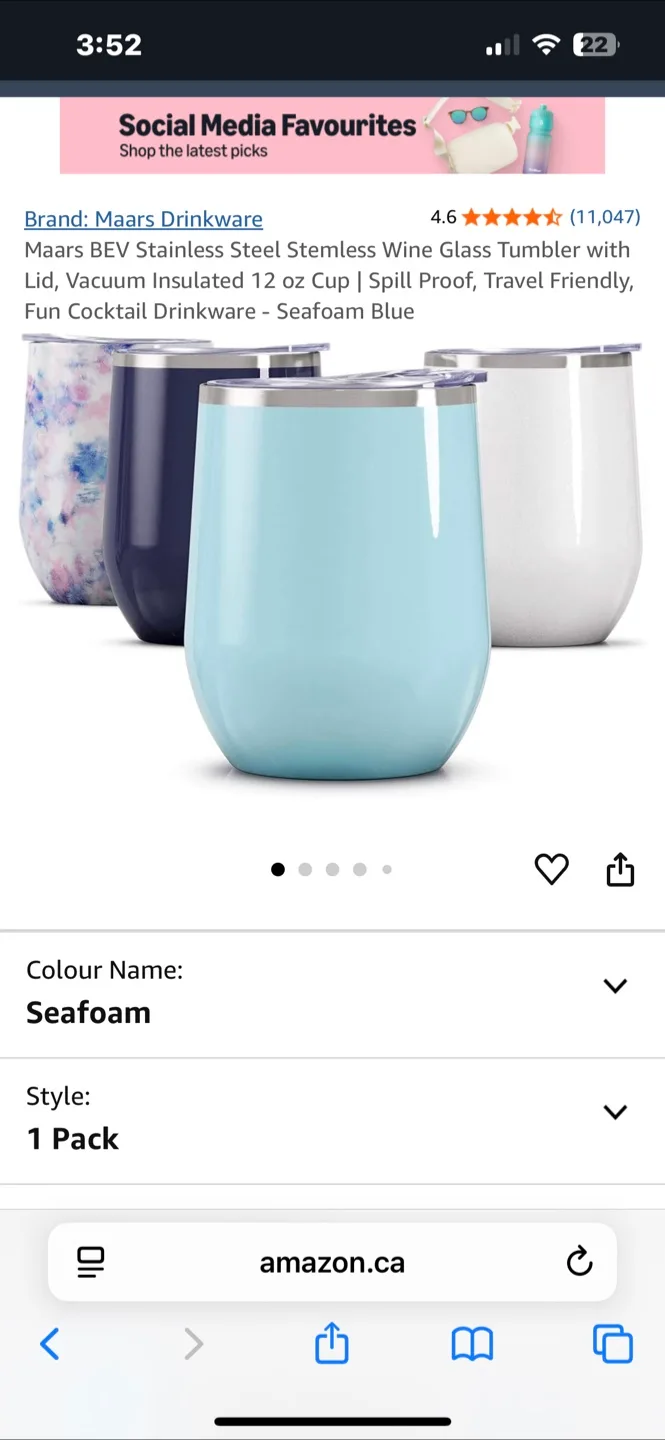 Maars Seafoam Wine Glass Tumbler image indicator(2)