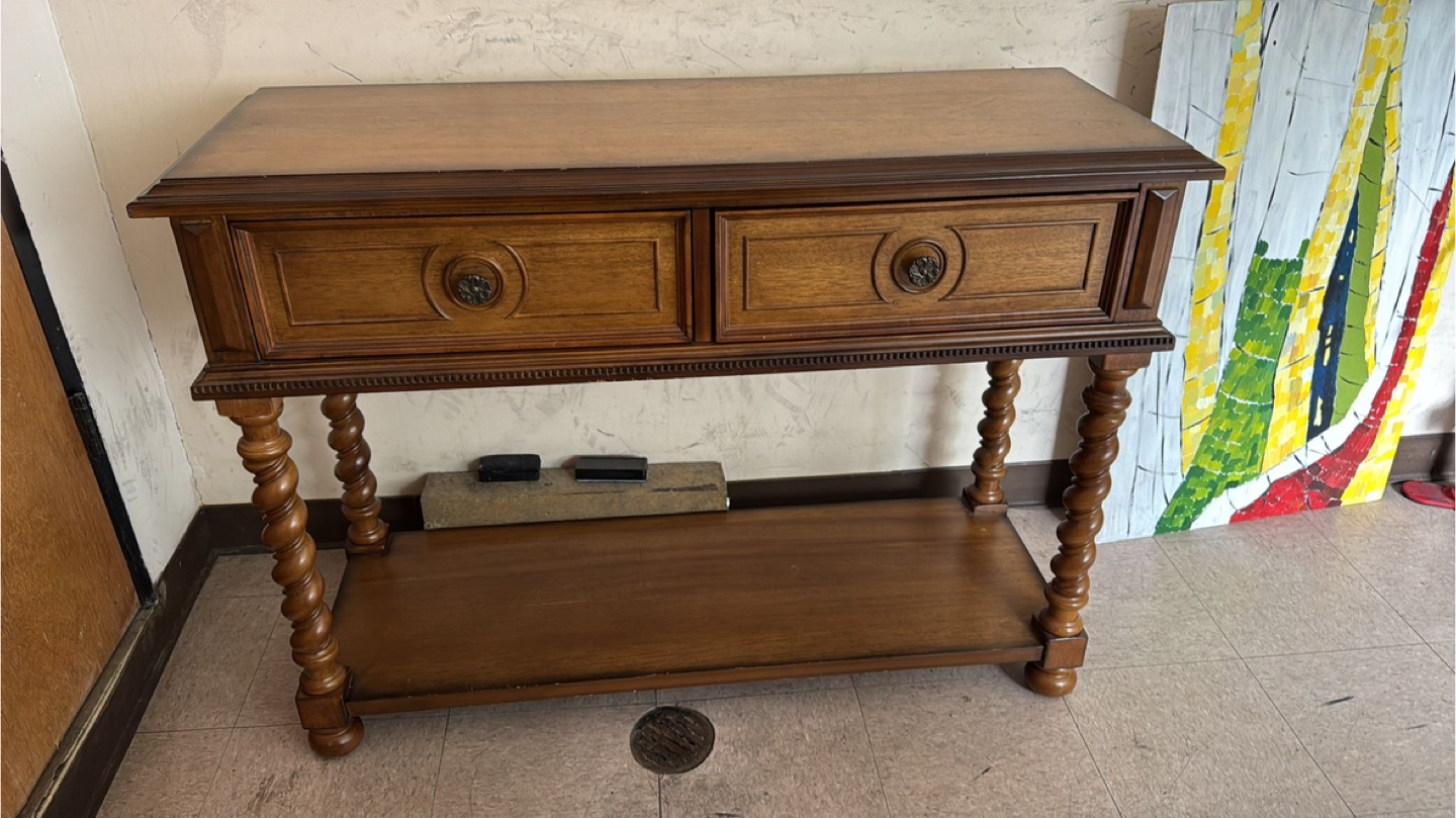 Vintage Wooden Entryway Table