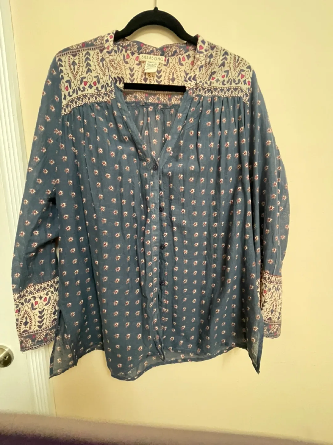 Billabong Floral Button-Up Top - Size M