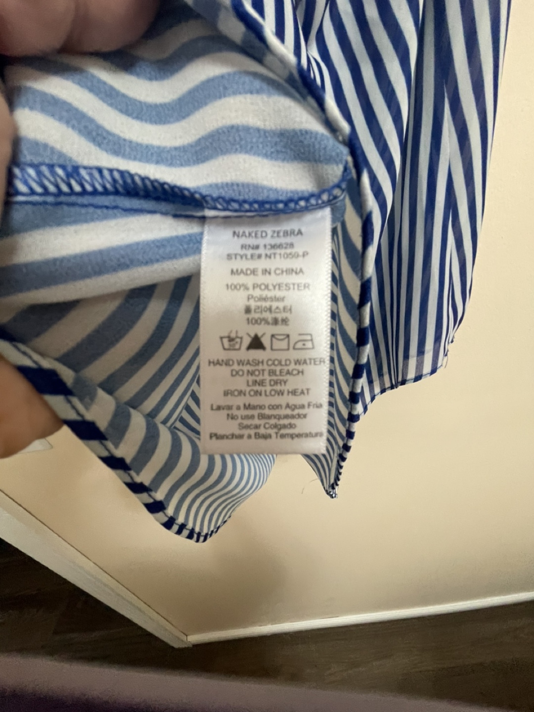Naked Zebra Blue & White Striped Tank Top - photo 5