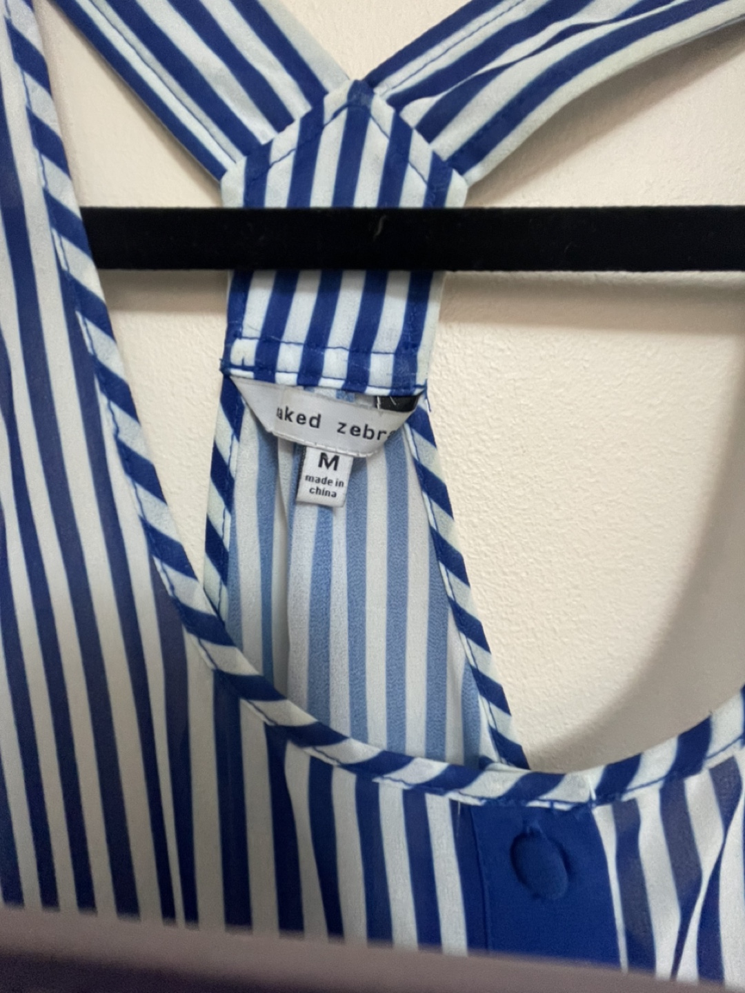 Naked Zebra Blue & White Striped Tank Top - photo 4