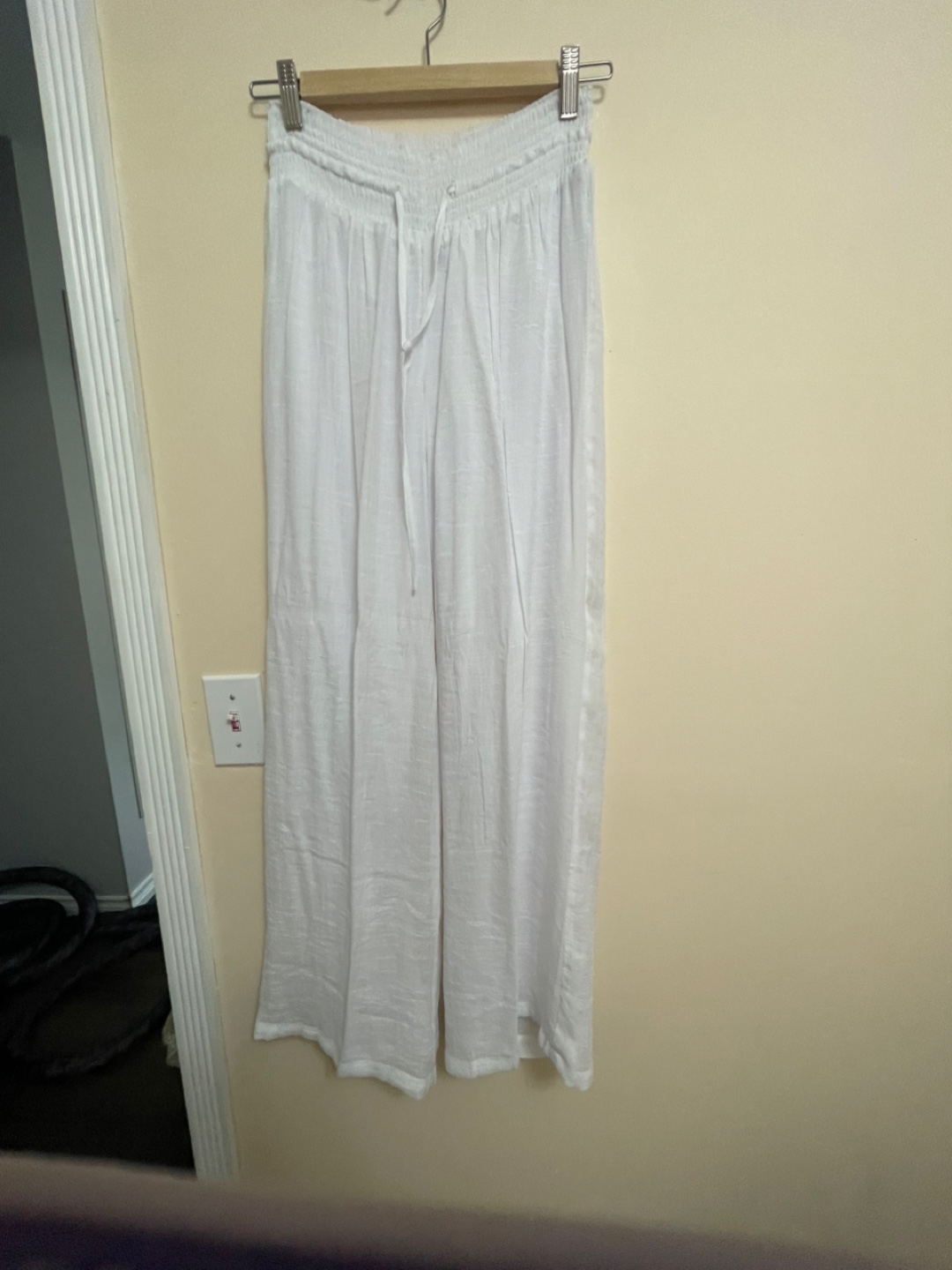 White Palazzo Pants - XL