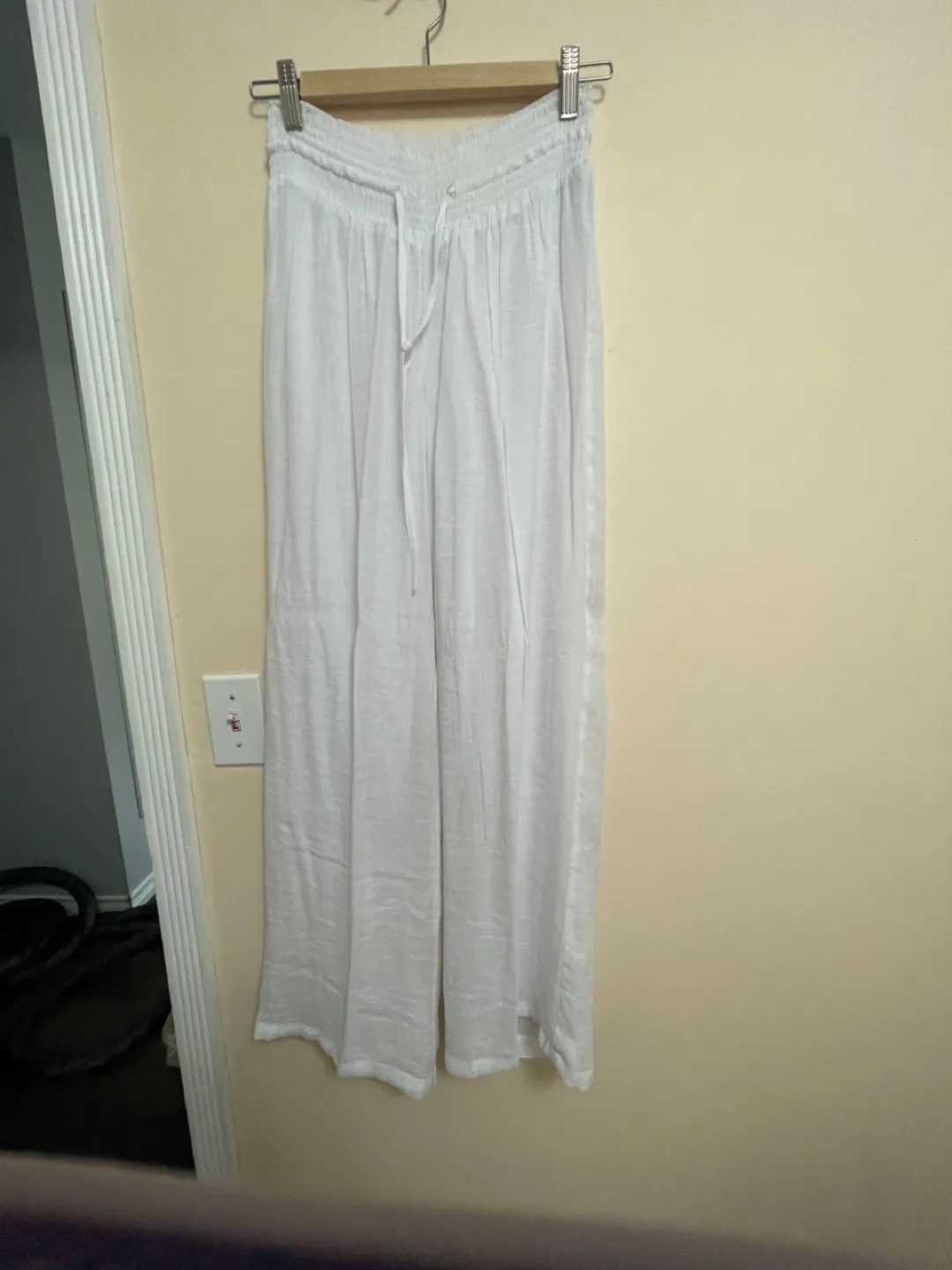 White Palazzo Pants - XL