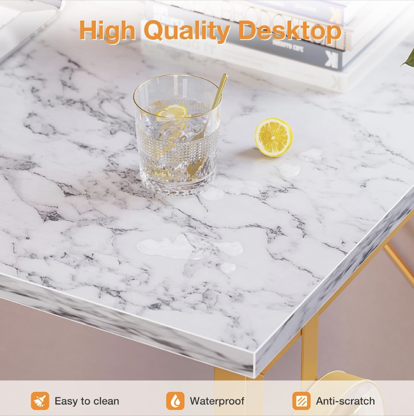 Modern White Office Desk - photo 4