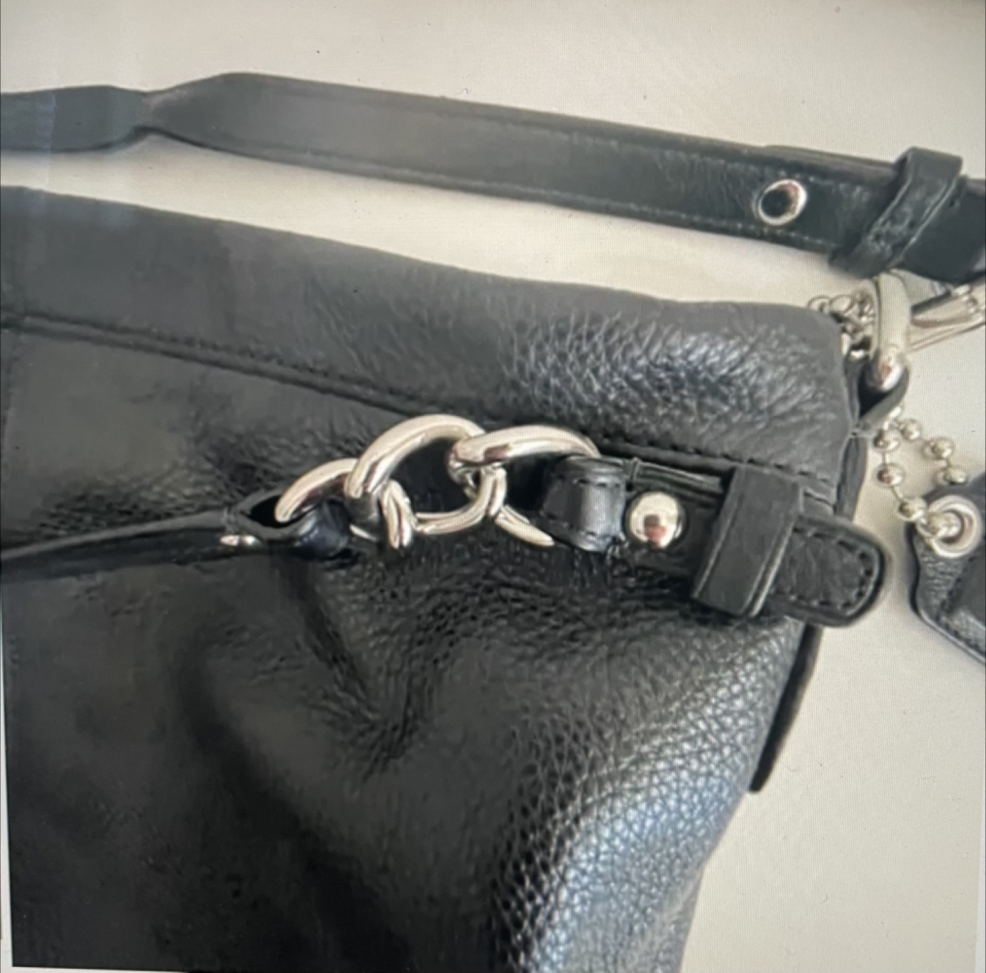 Coach Brooke Hobo Black Leather Shoulder Bag - photo 2