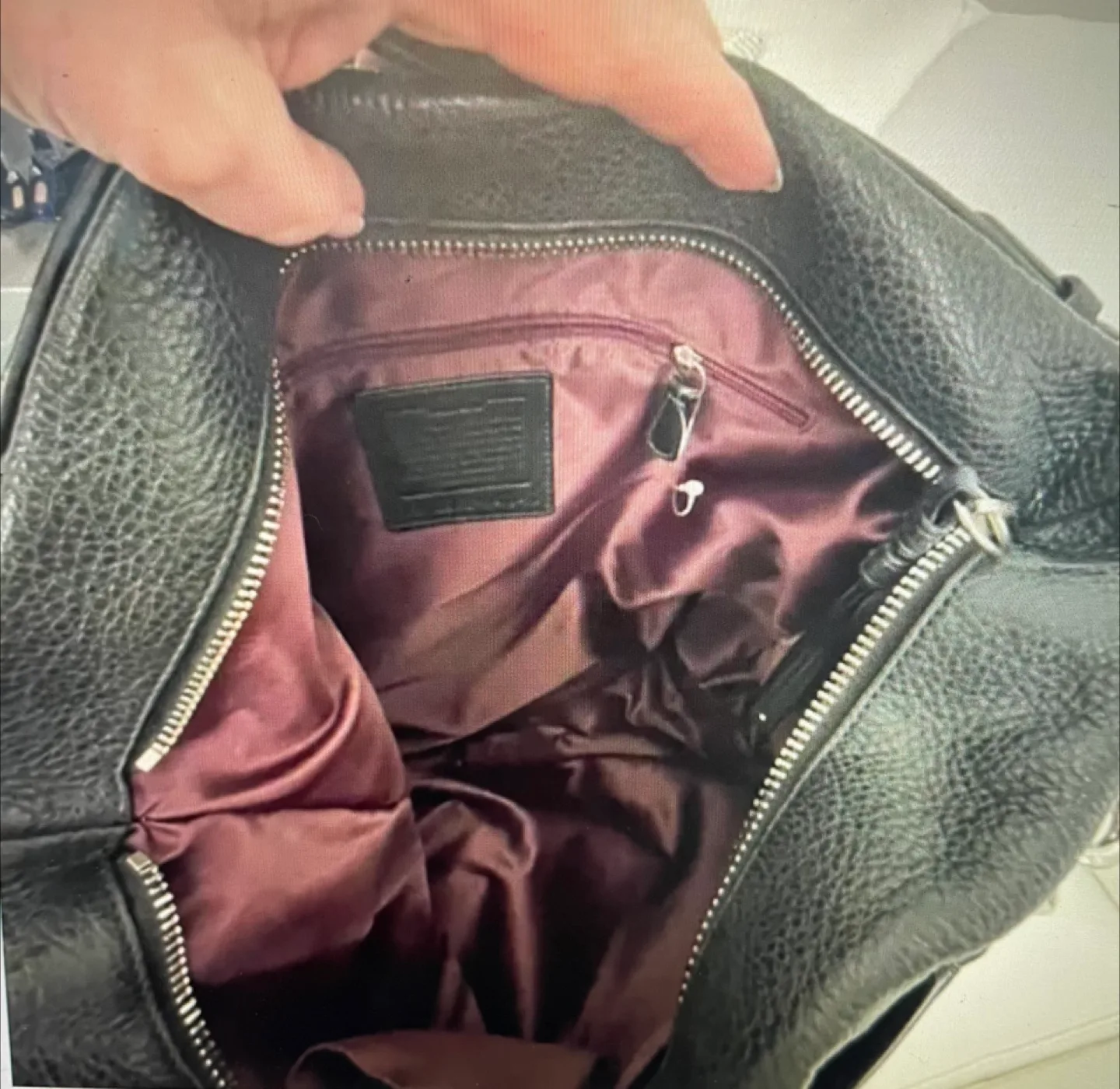 Coach Brooke Hobo Black Leather Shoulder Bag image indicator(4)