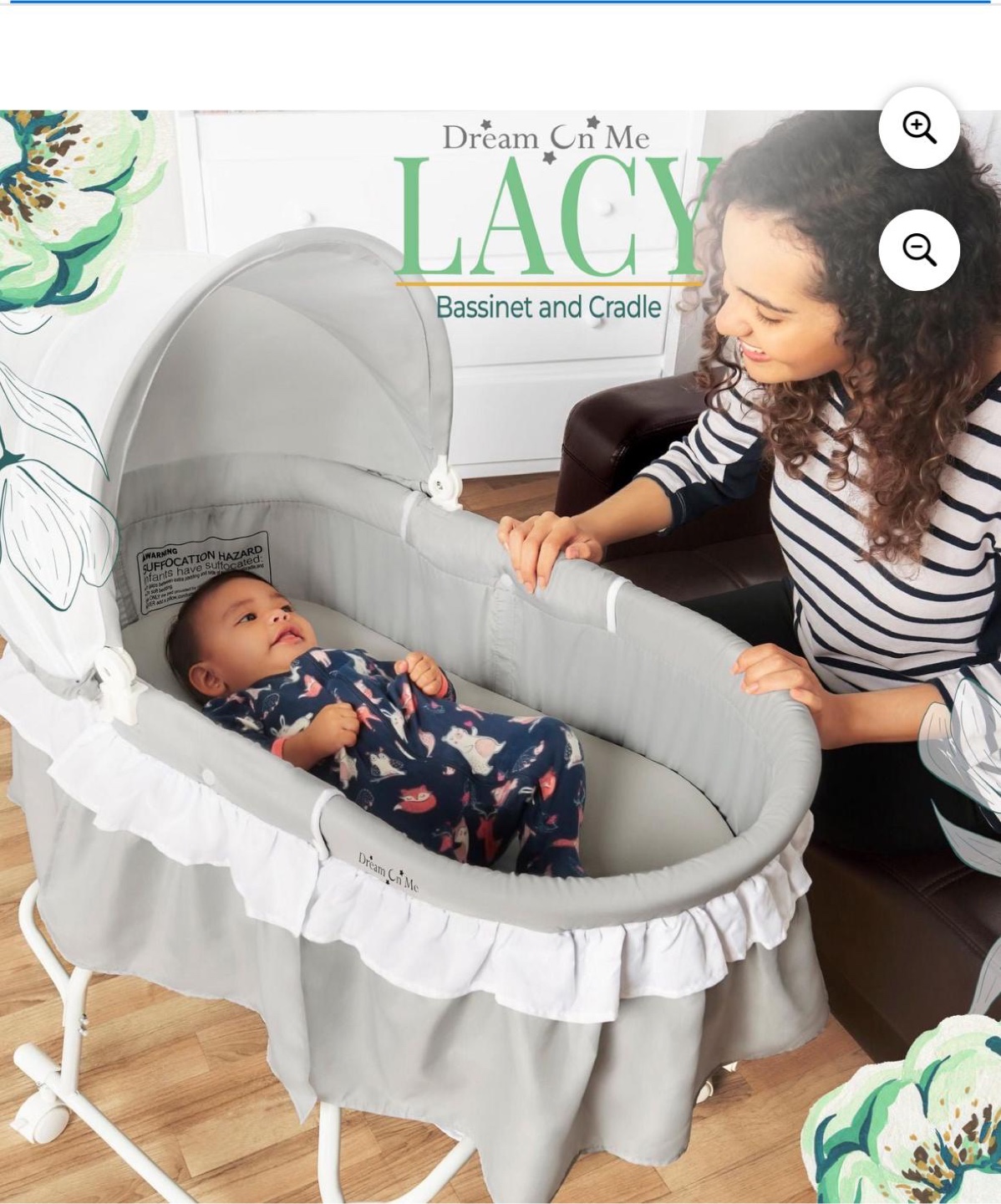 Dream On Me Lacy Bassinet and Cradle - photo 3