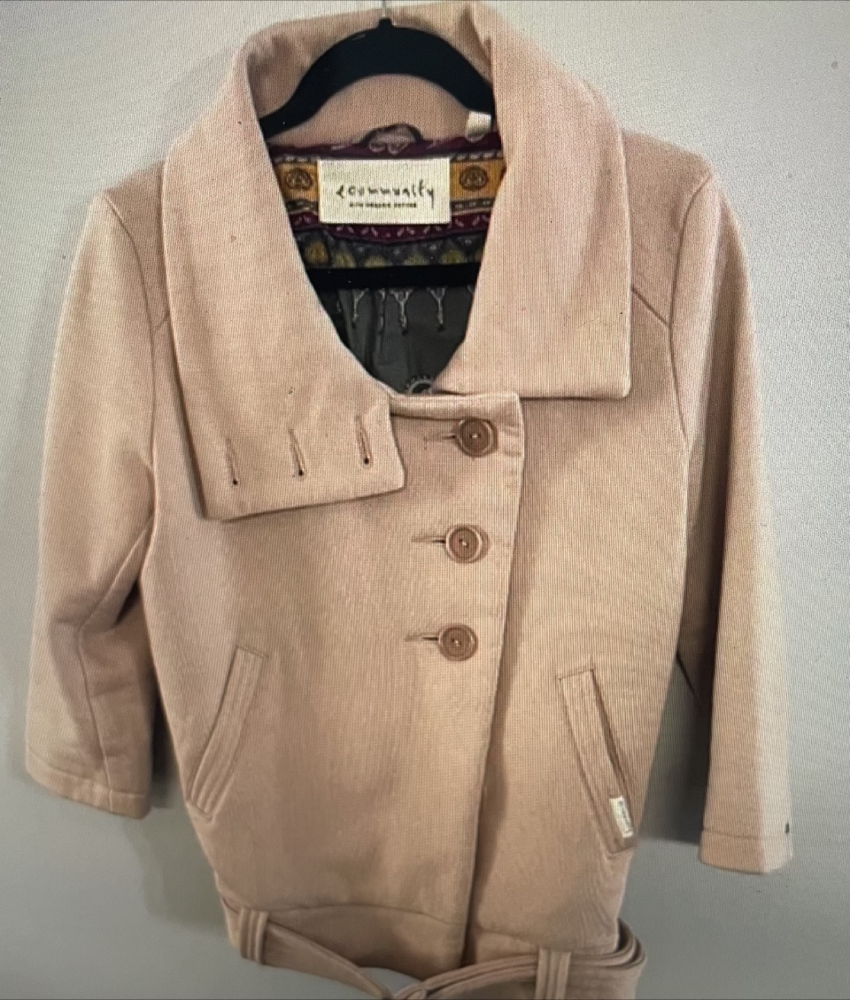 community Organic Cotton 3/4 sleeve Blazer - Size M