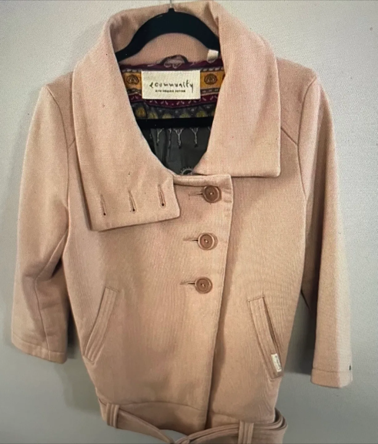 community Organic Cotton 3/4 sleeve Blazer - Size M