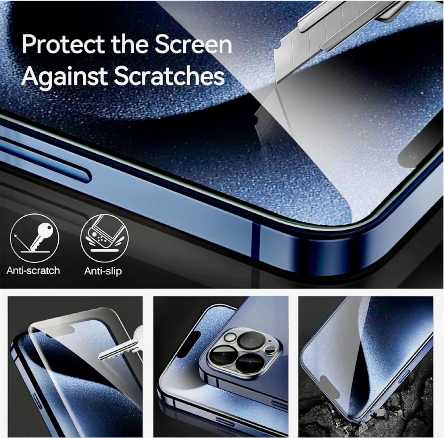 iPhone 15 pro Screen & Camera protector💚 image indicator(4)