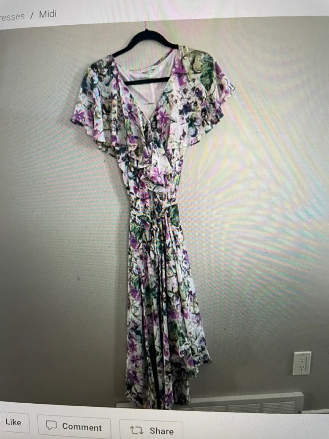 Bianca wrap Nygård Floral Midi Dress, Size 6 image indicator(2)