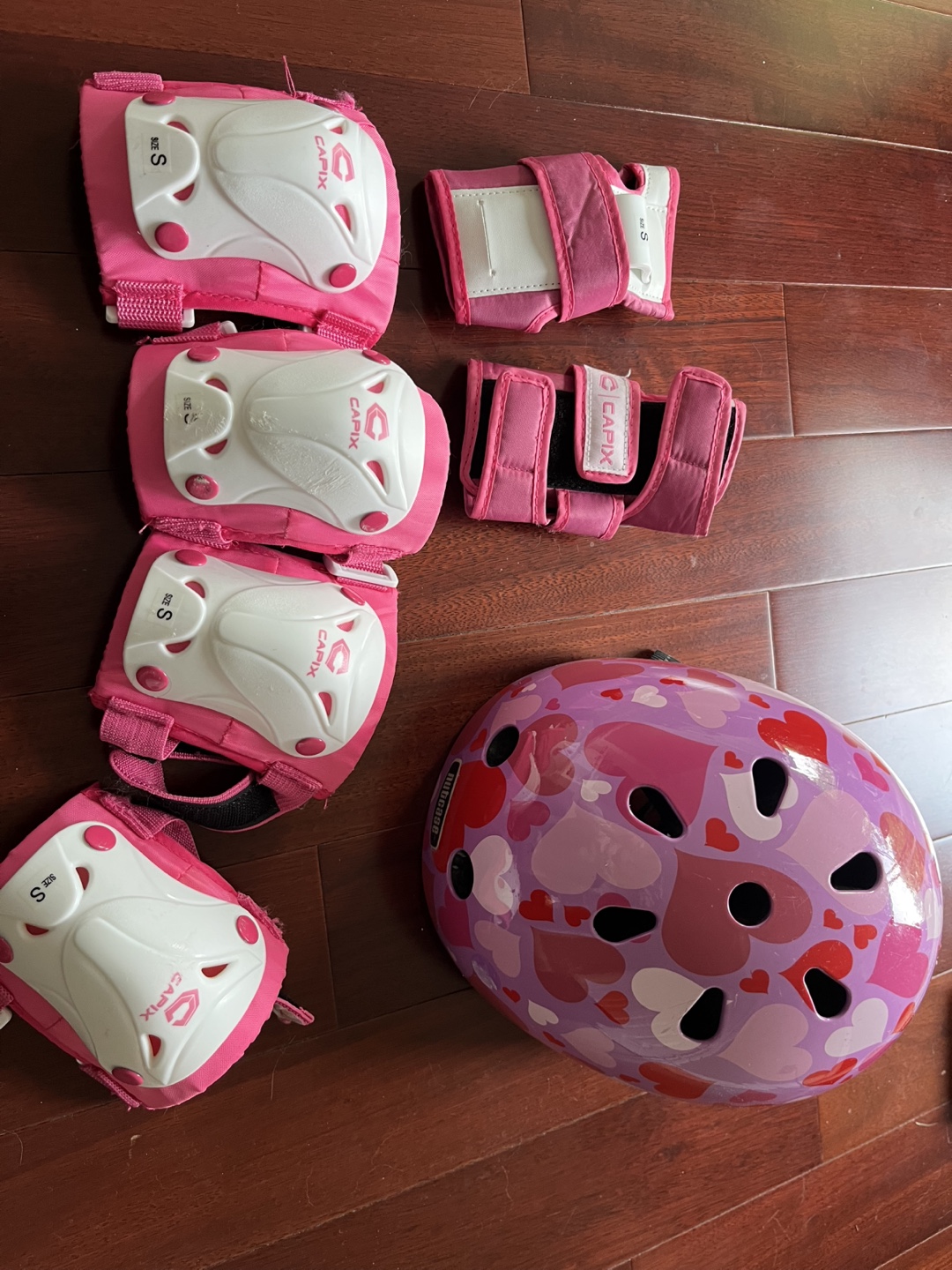 Pink Helmet & Protective Gear Set