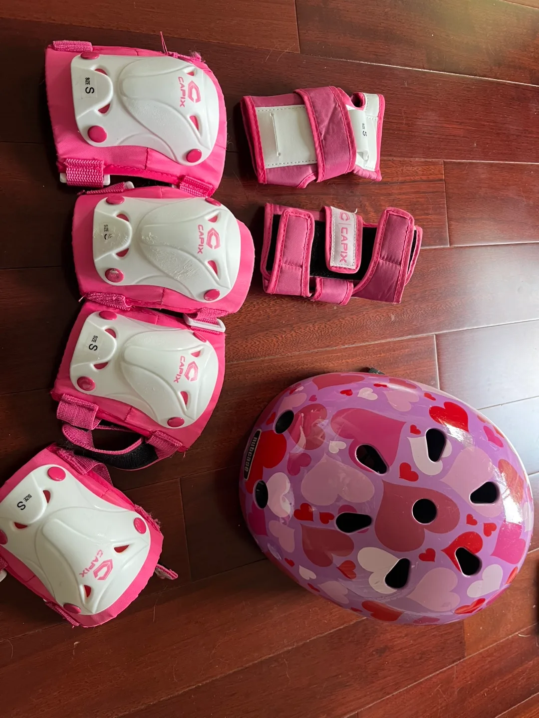 Pink Helmet & Protective Gear Set