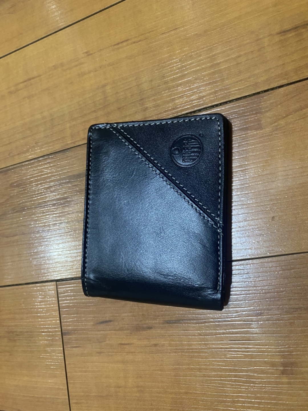 Black Oilers Leather Wallet