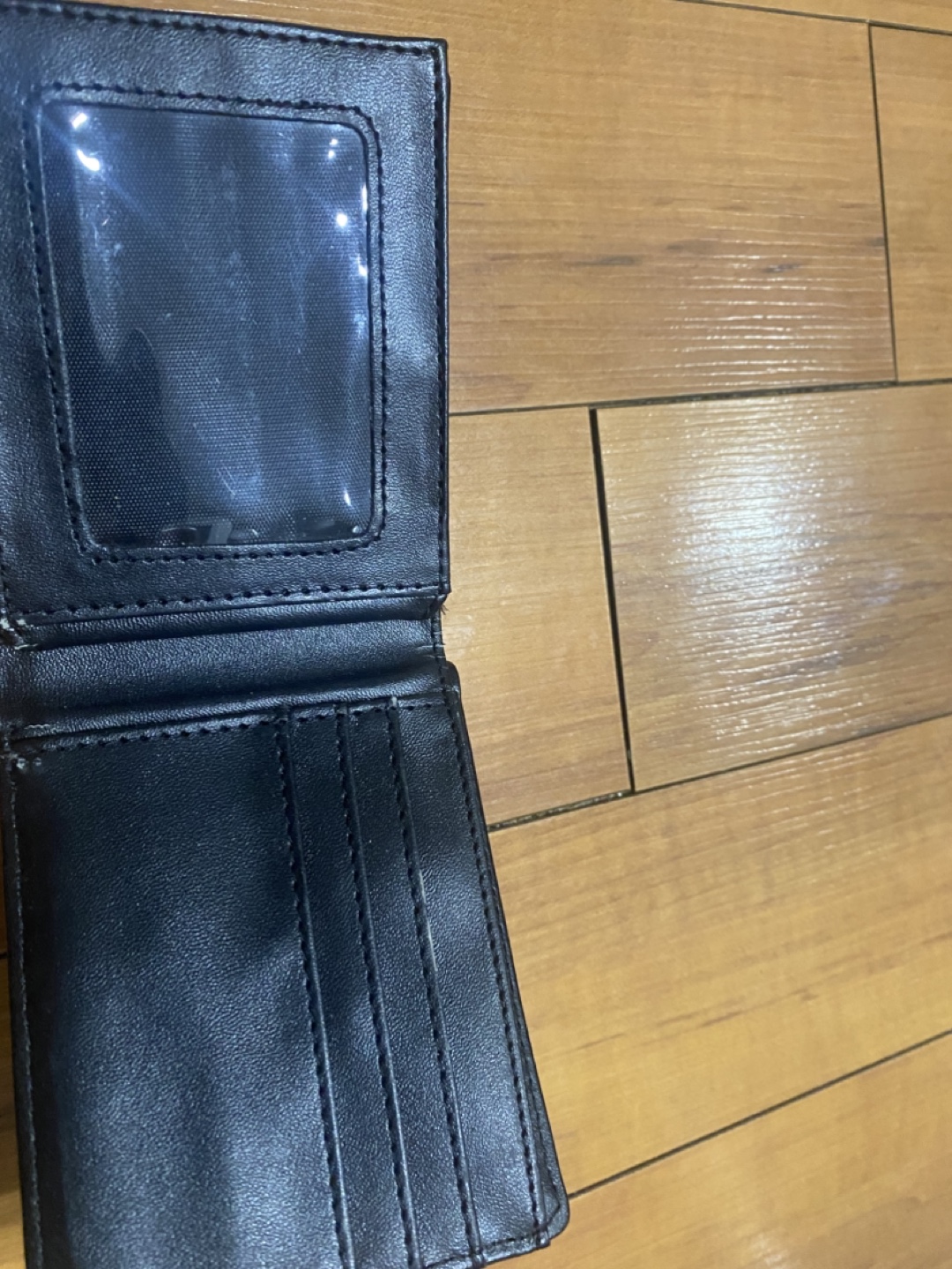 Black Oilers Leather Wallet - photo 3