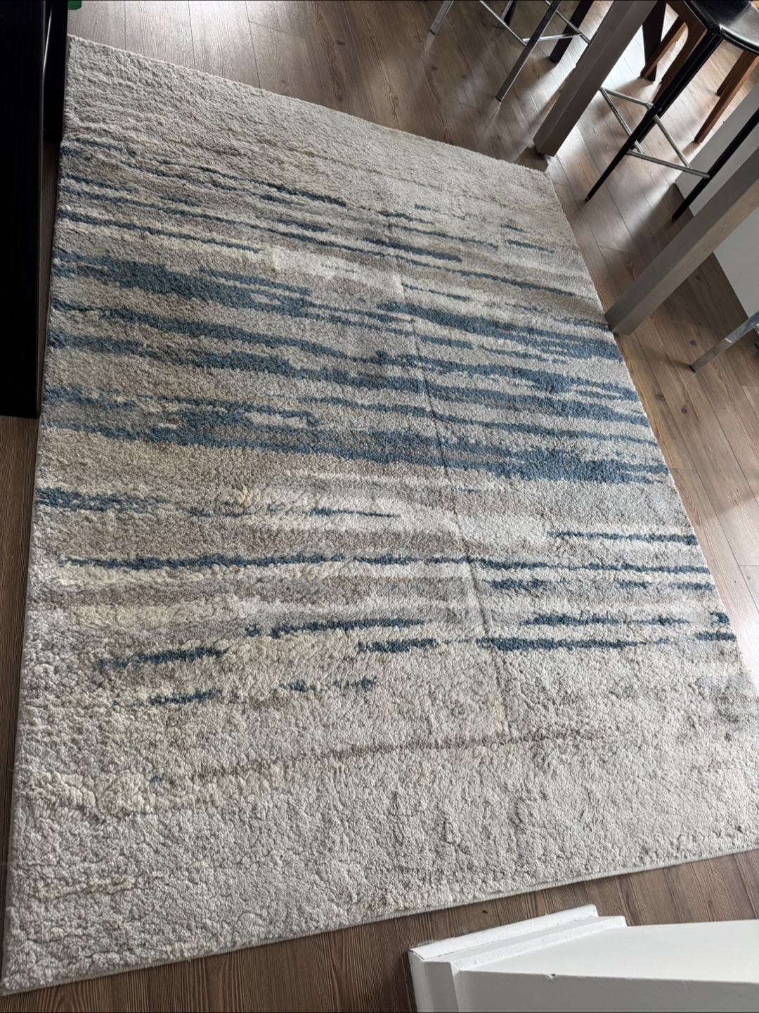 Area Rug with Blue and Grey Stripes - photo 3