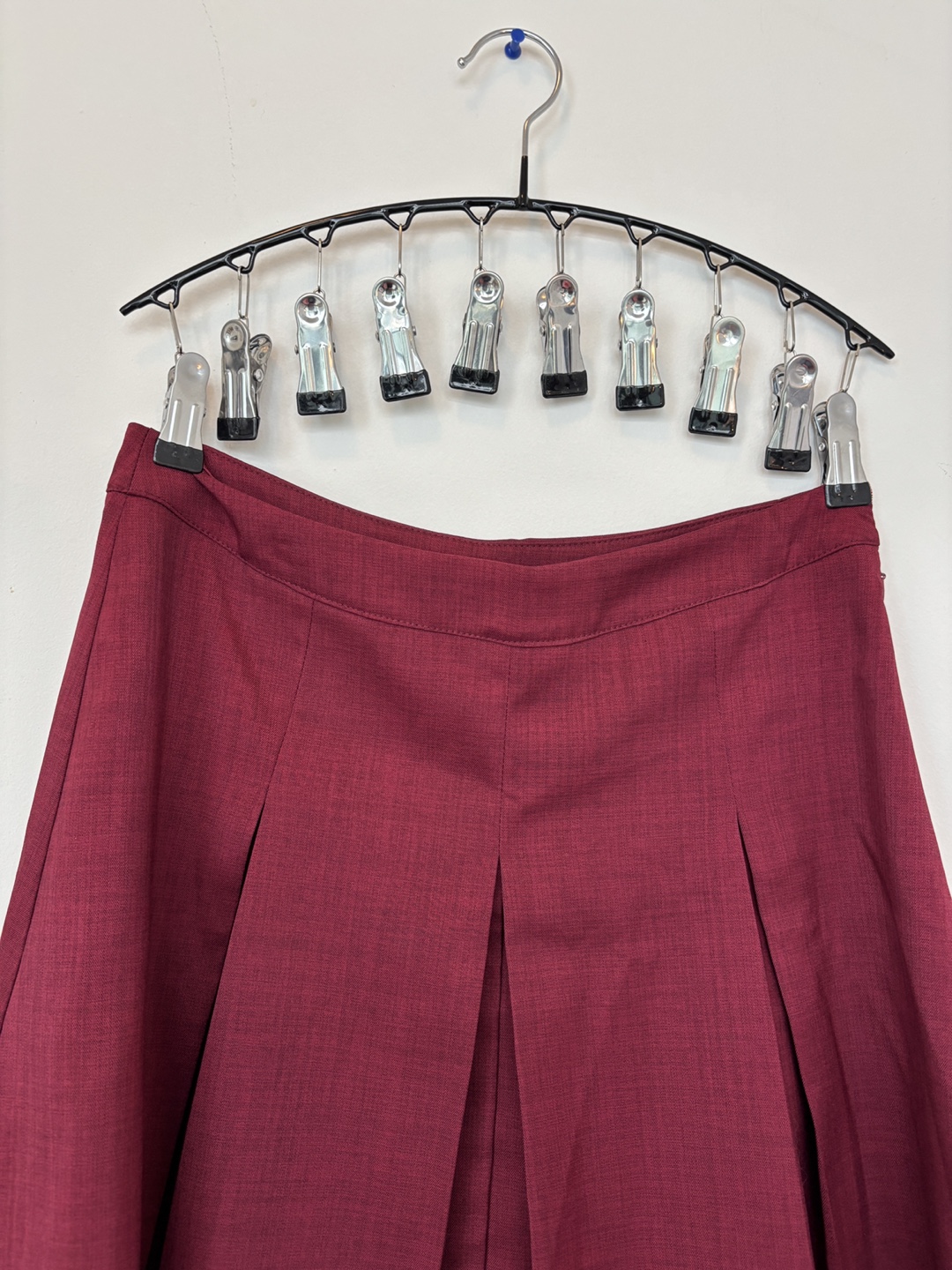 Maroon Pleated Skirt