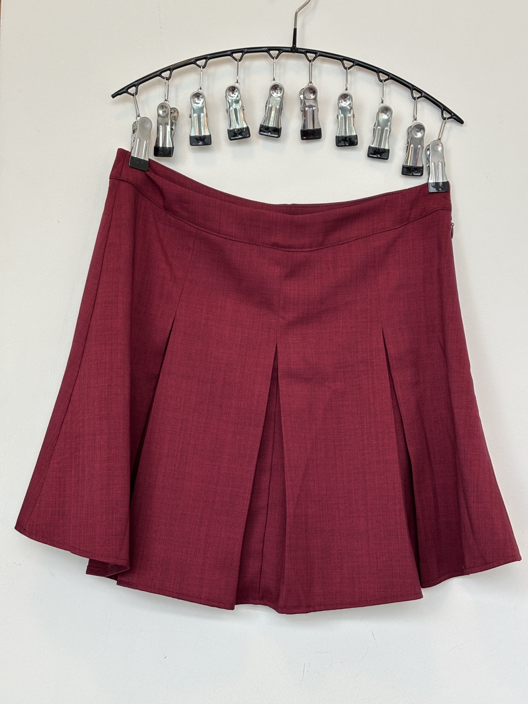 Maroon Pleated Skirt - photo 3